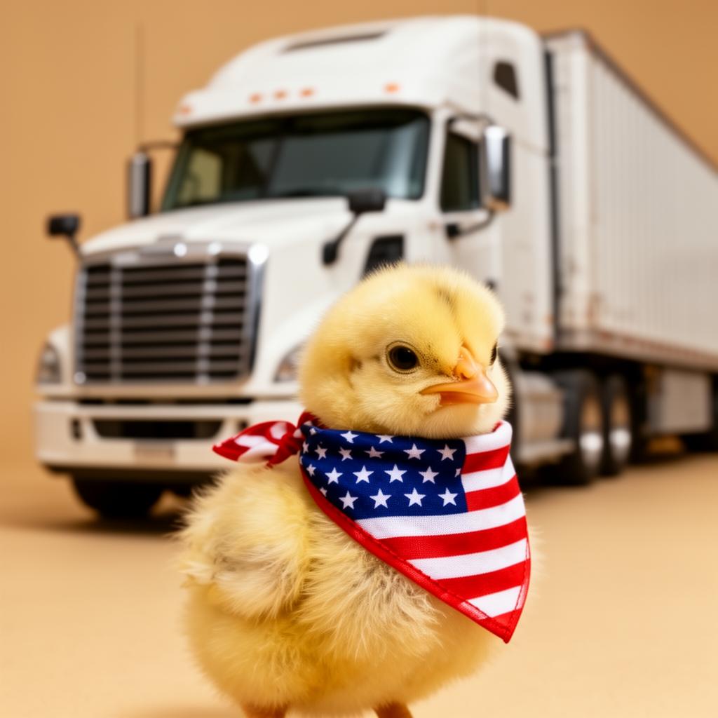 Pollito con bandana y camión: operación transfronteriza de importación de huevo fértil USA → México.